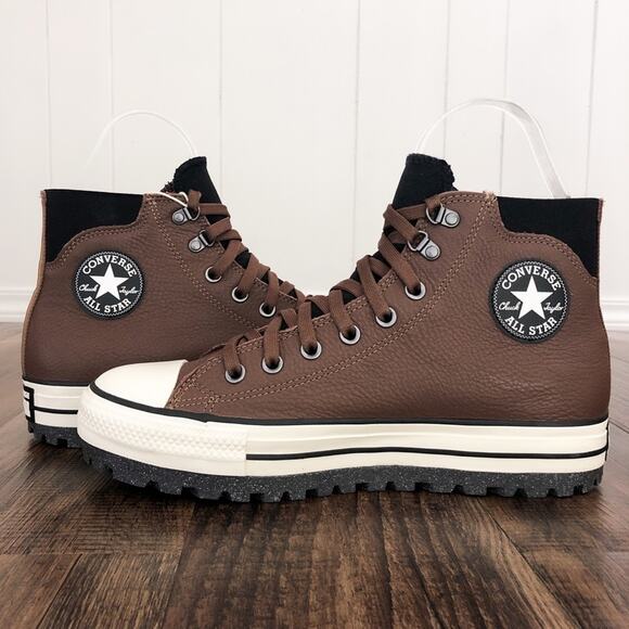 Converse Chuck Taylor All Star City Trek Waterproof Boot Men Size 10 Brown Black - Picture 14 of 14